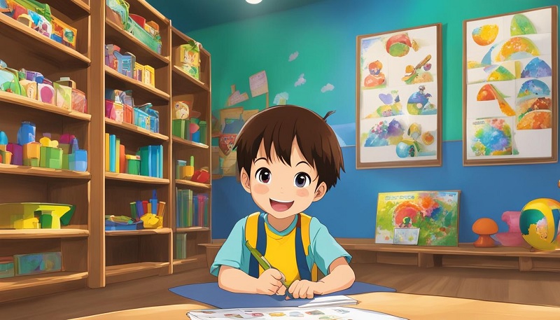 A young child in a classroom using sight words to improve their reading fluency